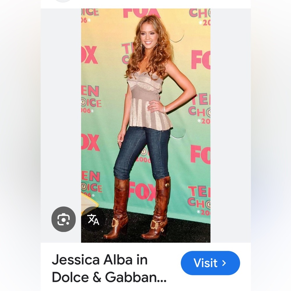 DOLCE & GABBANA VTG Black Leather Baroque Gold Pirate Riding Boots 36 6 Like New - Picture 13 of 16